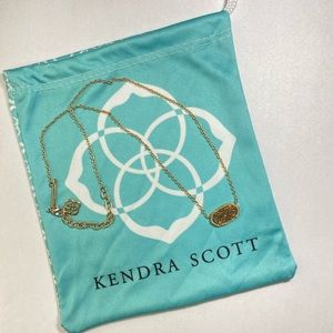 Kendra Scott Elisa Necklace Rose Drusy Stone